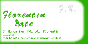 florentin mate business card